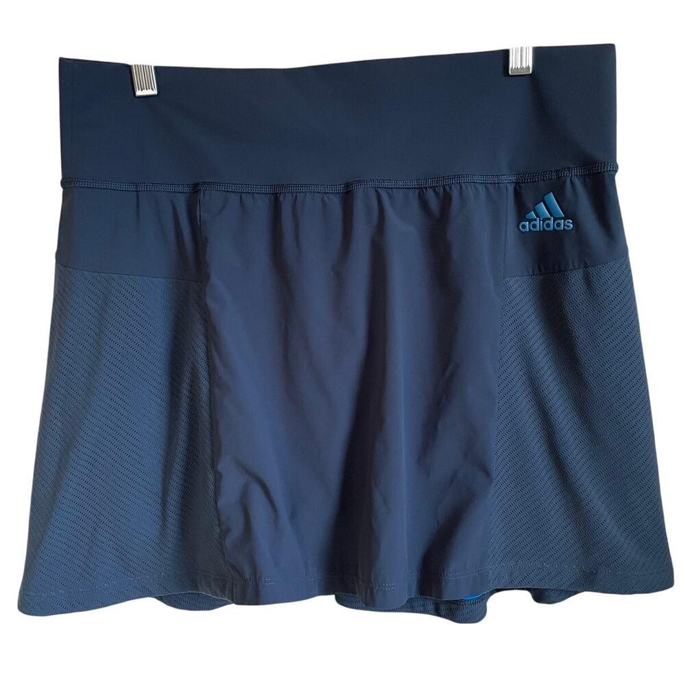 Adidas Sport Skort HEAT.RDY Sz L Blue Performance Pickleball Tennis Golf Running